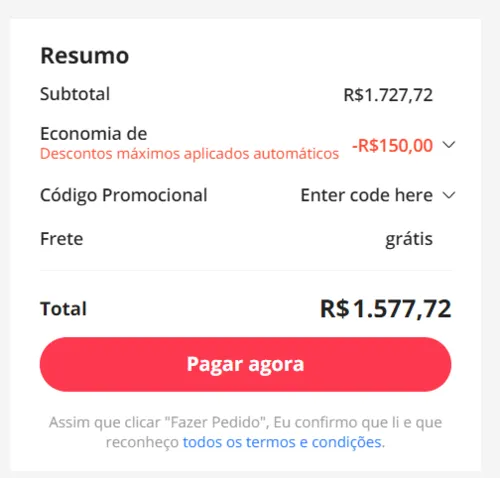 Imagem na descrição da promoção