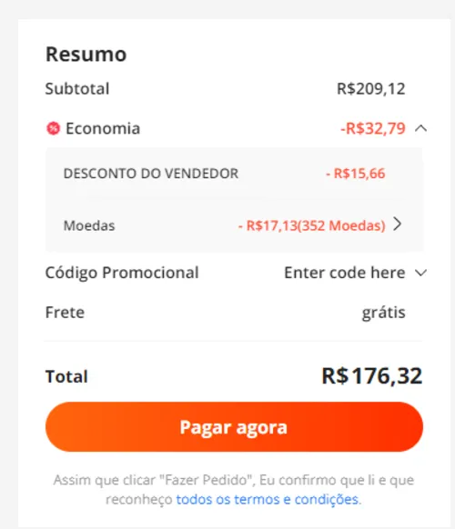 Imagem na descrição da promoção