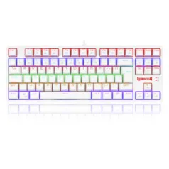 Teclado Mecânico Gamer Redragon Daksa Rainbow, Switch Brown Removíveis, ABNT2, White, K576W-R PT-BROWN