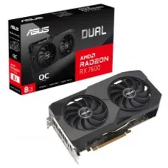 Placa De Vídeo Asus AMD Radeon RX 7600 OC Edition, 8GB, GDDR6, FSR, Ray Tracing, 90YV0IH1-M0NA00