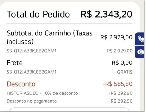 Imagem na descrição da promoção