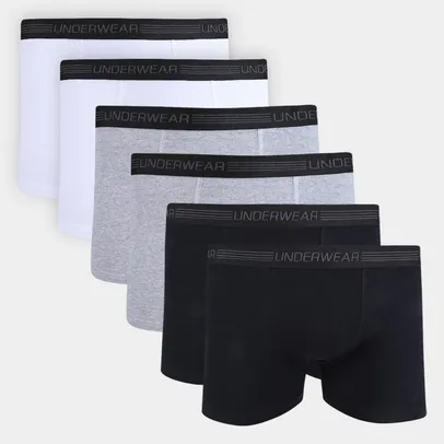 Kit Cueca Boxer Underwear 6 Peças