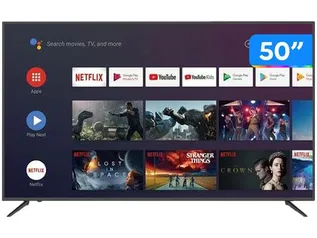 Smart TV 4K HQLED 50” JVC LT-50MB708 Android | R$1.900