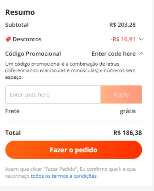 Imagem na descrição da promoção