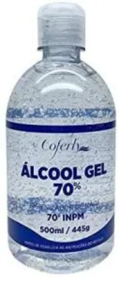 [Prime] Álcool Gel 500Ml 70º Inpm - Higienizador De Mãos - Coferly | R$9