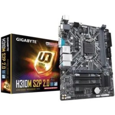 Placa-Mãe Gigabyte H310M S2P 2.0, Intel LGA 1151, mATX, DDR4 | R$460