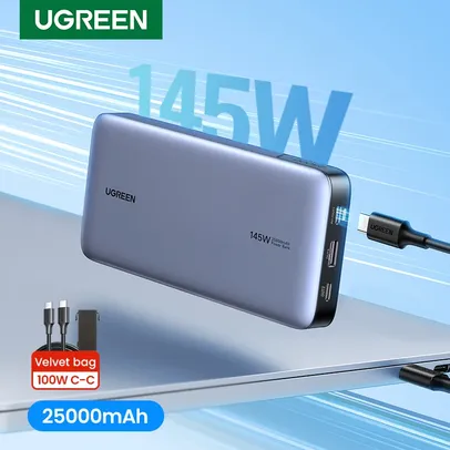 Power Bank UGREEN Carregador Portátil 20.000mAh PD 140W Carregamento Rápido