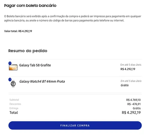 Imagem na descrição da promoção