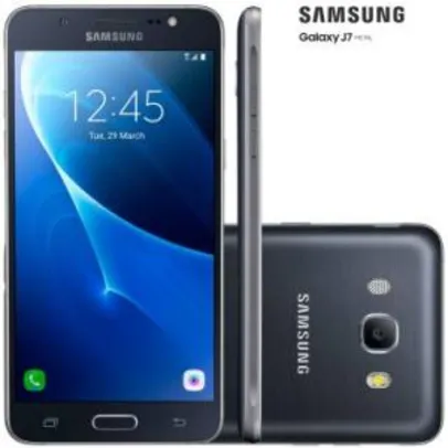 Smartphone Samsung Galaxy J7 Metal J710M Preto - Dual Chip, 4G, Tela 5.5, Câmera 13MP+Frontal 5MP Com Flash, Octa Core 1.6Ghz, 16GB,2GB RAM,Android 6 - R$689