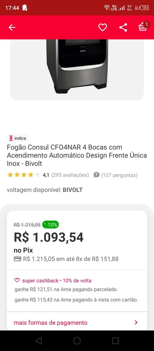 Imagem na descrição da promoção