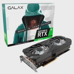 Placa De Vídeo Galax Geforce Rtx 3070 Lhr 1 Click 8Gb Preta