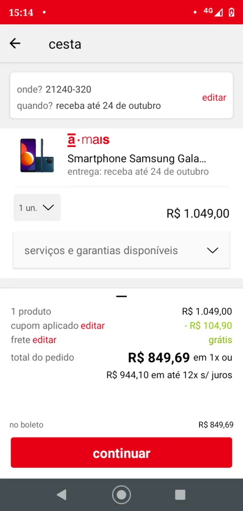 Imagen na descrição da promoção