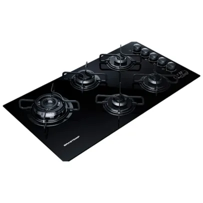 Cooktop 5 bocas Brastemp com quadrichama e acendimento automático - BDD85AE