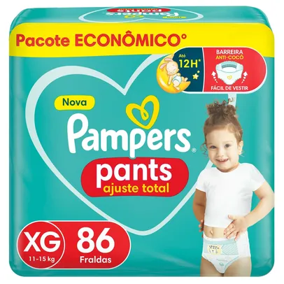 Fralda Pampers Pants Ajuste Total XG 86 Unidades