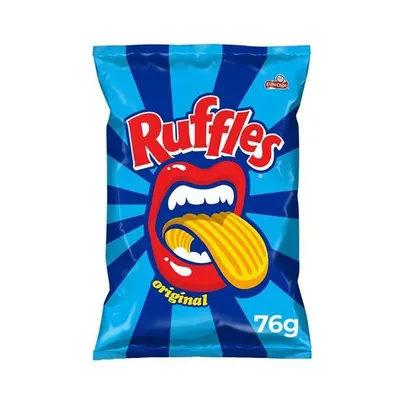 [2 Unid/ AME R$ 3,89/ SC R$ 3,11] Batata Frita Ondulada Original Elma Chips Ruffles Pacote 76g