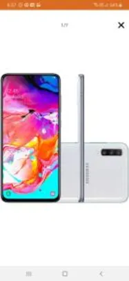 (AME R$1329)Smartphone Samsung Galaxy A70 128GB  - Branco - R$1.475