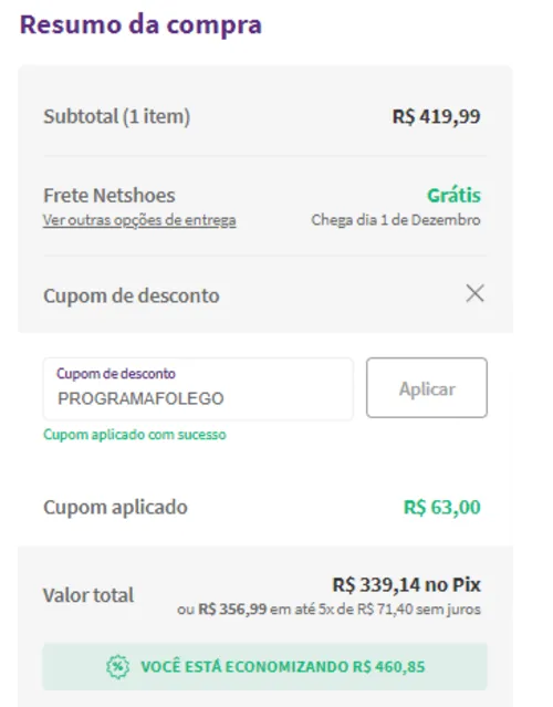 Imagem na descrição da promoção