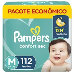 Fralda Pampers Confort Sec Tamanho M 112 Fraldas Descartáveis