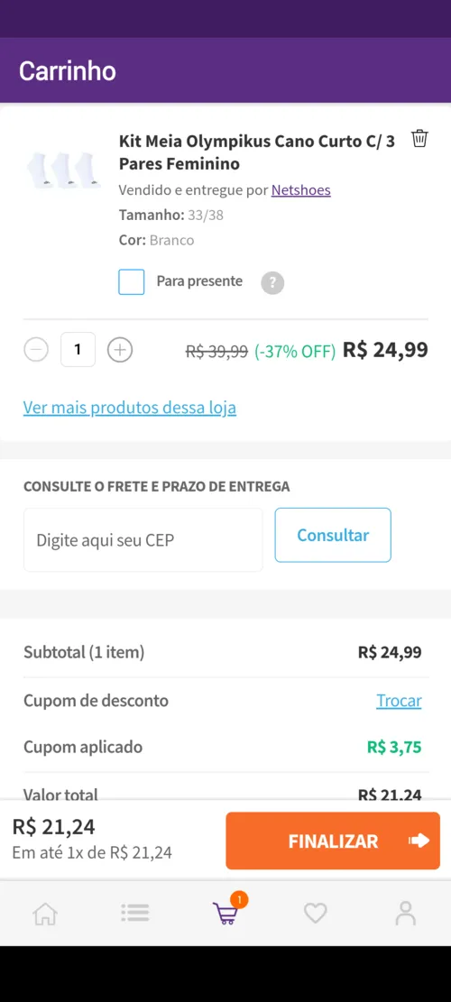 Imagem na descrição da promoção