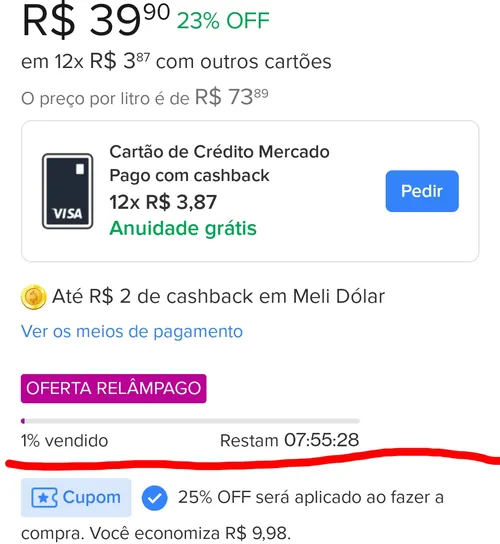 Imagem na descrição da promoção