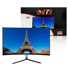 Monitor Gta Tech, 32 polegadas LED FULL HD, Curvo, 165HZ, HDMI/VGA, Preto - Gta32ln