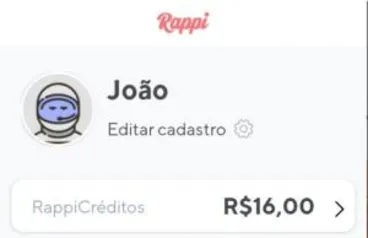 Crédito R$16 Rappi