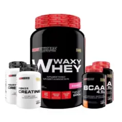 Kit 5 Em 1: Whey 900gr. + 2 Bcaa 100gr. + 2 Creatina 100gr.