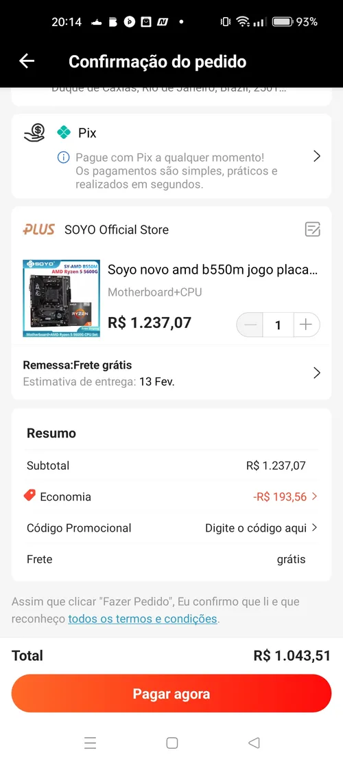 Imagem na descrição da promoção