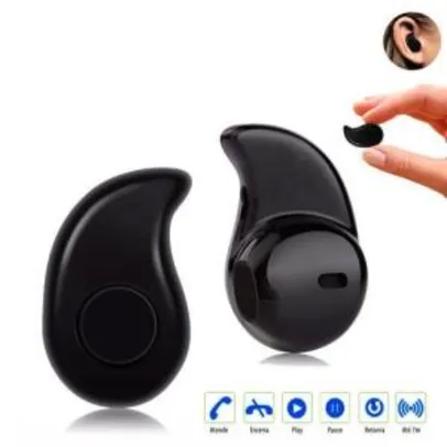 Fone Ouvido S530 Auricular Sem Fio Bluetooth 4.0 Mini Com Microfone Preto | R$30