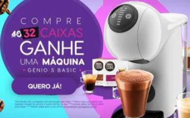 Compre 32 caixas Dolce Gusto Nescafé e ganhe uma Genio S Basic Branca | R$ 637