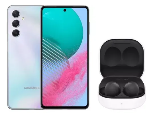 Smartphone Samsung Galaxy M54 Prata 5g (128gb) + Galaxy Buds2 Preto