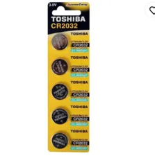 Bateria lítio 3v CR2032 Toshiba 5 Unidades