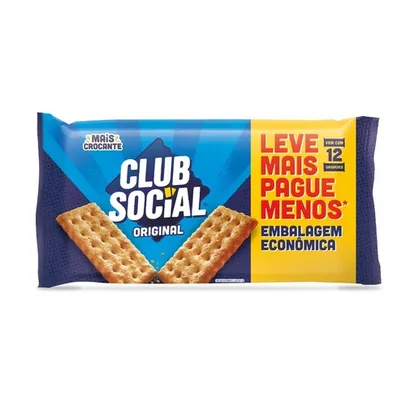 Biscoito Club Social Regular Original Embalagem Econômica 288g