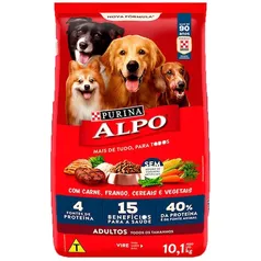 Ração para Cães Purina Alpo Adultos Carne, Frango, Cereais e Vegetais 10,1kg