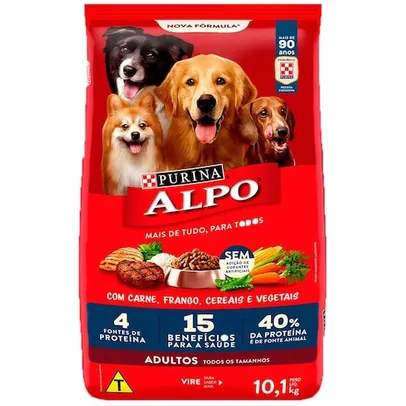 Ração para Cães Purina Alpo Adultos Carne, Frango, Cereais e Vegetais 10,1kg