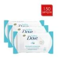 [ Lojas REDE ] Lenço Umedecido Baby Dove Hidratação Sensível Com 150 Lenços - por R$20