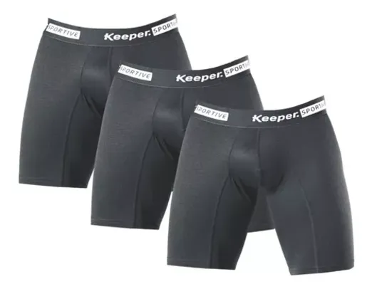 Kit 3 Cuecas Longleg Anti Assadura Masculina Shorts Esportes