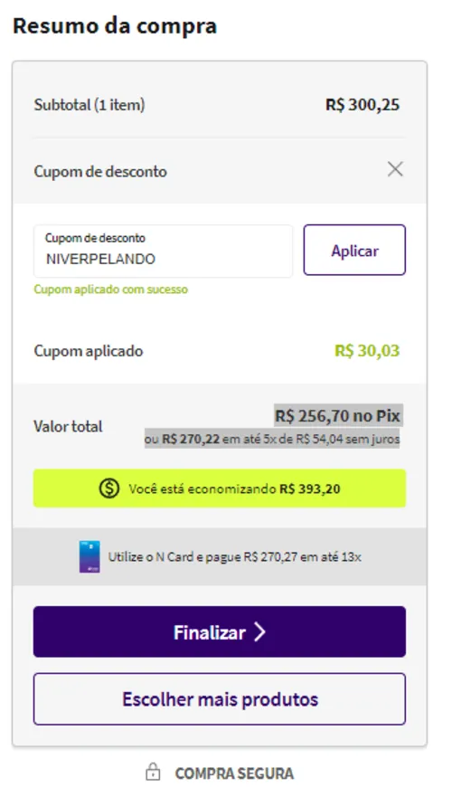 Imagem na descrição da promoção