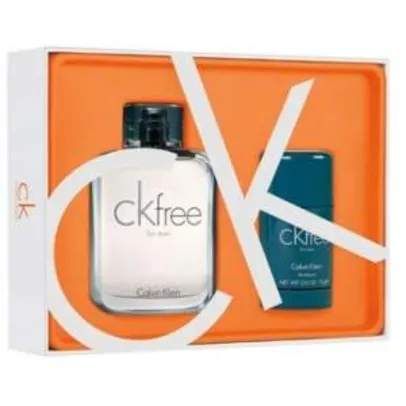 [Ricardo Eletro] Coffret Calvin Klein CK Free: Eau de Toilette 100ml + Desodorante 75g por R$ 150