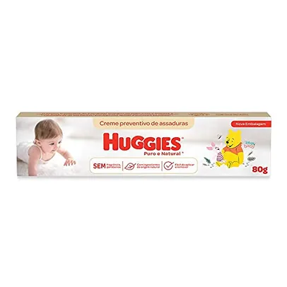 [Prime + Super R$16,92] Creme Preventivo de Assaduras Huggies Puro e Natural - 80g