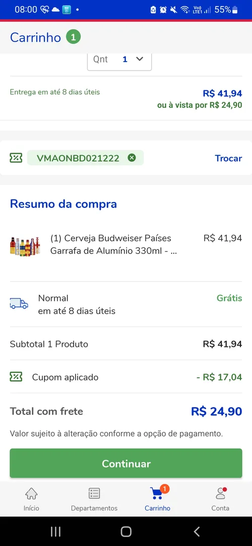 Imagem na descrição da promoção