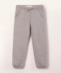 calça infantil jogger em moletom cinza