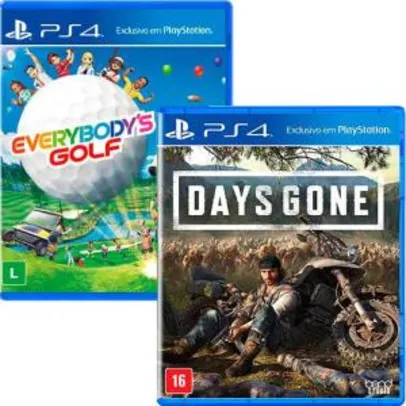 Kit Game Days Gone + Game Everybody's Golf - PS4 - R$179