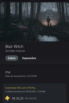 Bruxa de Blair PS4 | R$56