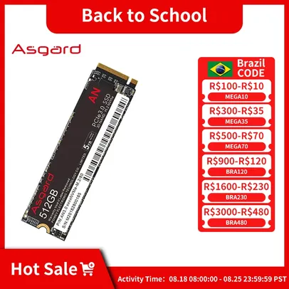 [Taxa Inclusa/Gpay] SSD NVME Asgard AN3.0 3300MB/s 1TB