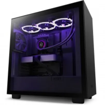 Gabinete Gamer NZXT H7 Mid Tower, Vidro Temperado, Black, ATX, Sem Fonte, 2 Fans, CM-H71BB-01