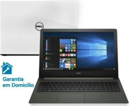 Notebook Dell Inspiron i15-5566-A50B Intel Core i7 8GB 1TB Tela LED 15.6" Windows 10 - Branco - R$ 2520