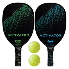 [PRIME] Franklin Sports Conjunto de Bola e Palmar Pickleball – Madeira – Ativador – 2 jogadores – Aprovado pela USAPA