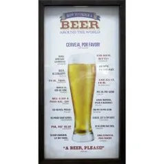 [Visa Checkout] Quadro Porta Tampinhas Kapos Cerveja 24 x 42 cm - R$10