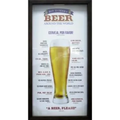 [Visa Checkout] Quadro Porta Tampinhas Kapos Cerveja 24 x 42 cm - R$10